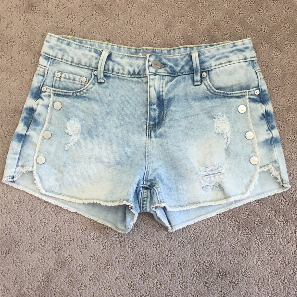 Girls Tractr Light-Wash Jean Shorts
